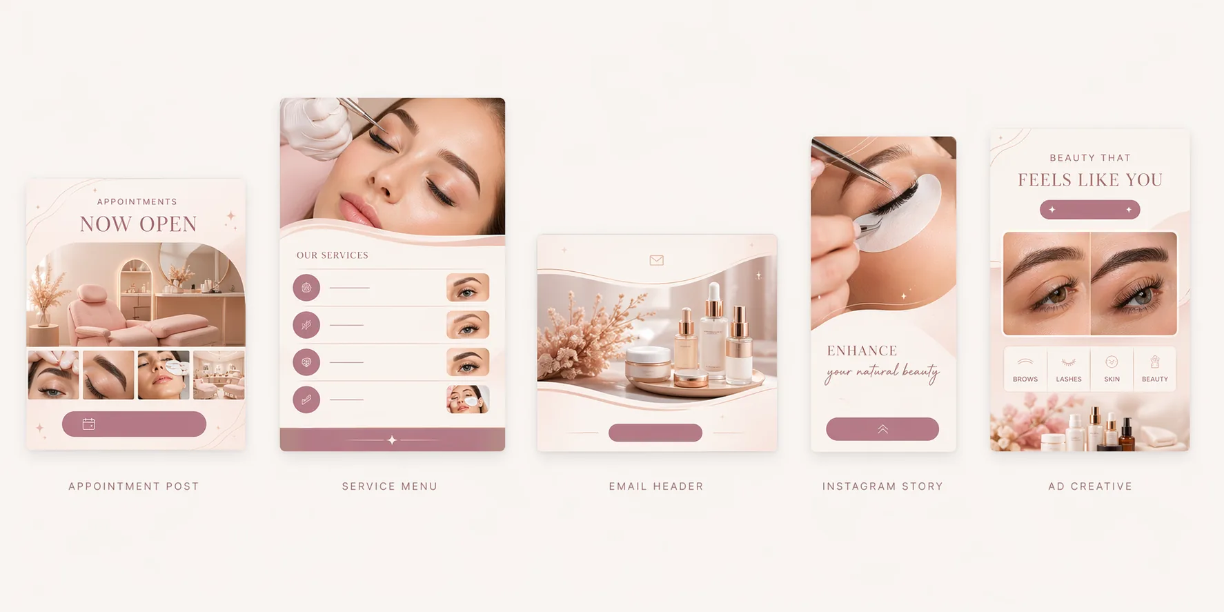 Beauty appointment booking visual preview