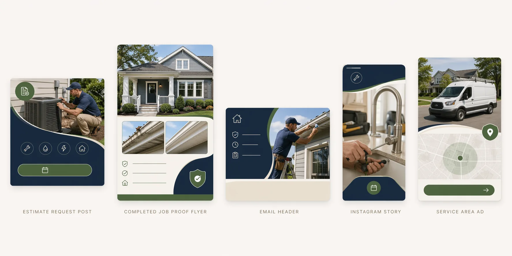 Local service estimate request visual preview