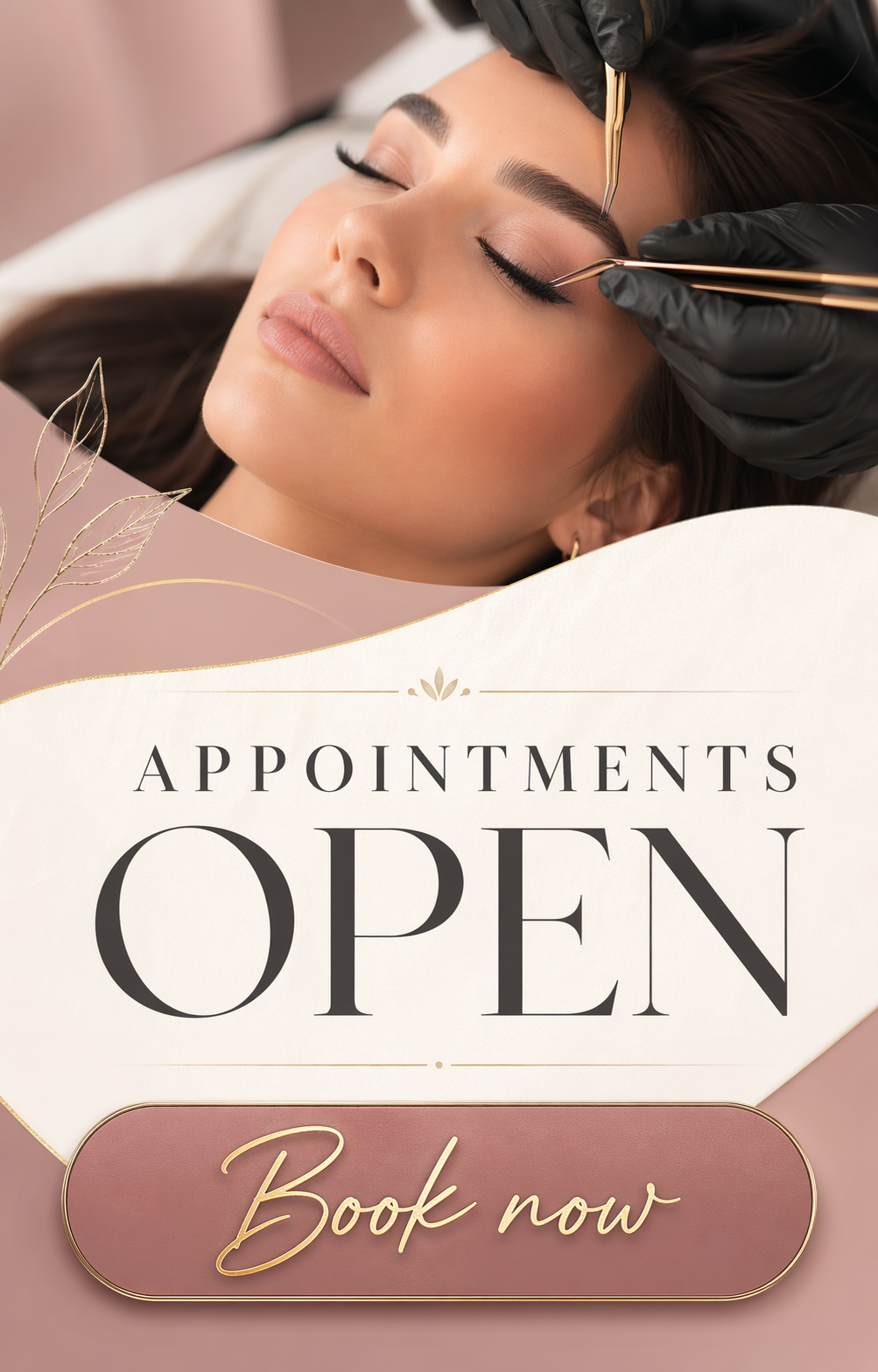 Finished action-first beauty appointment booking setup example