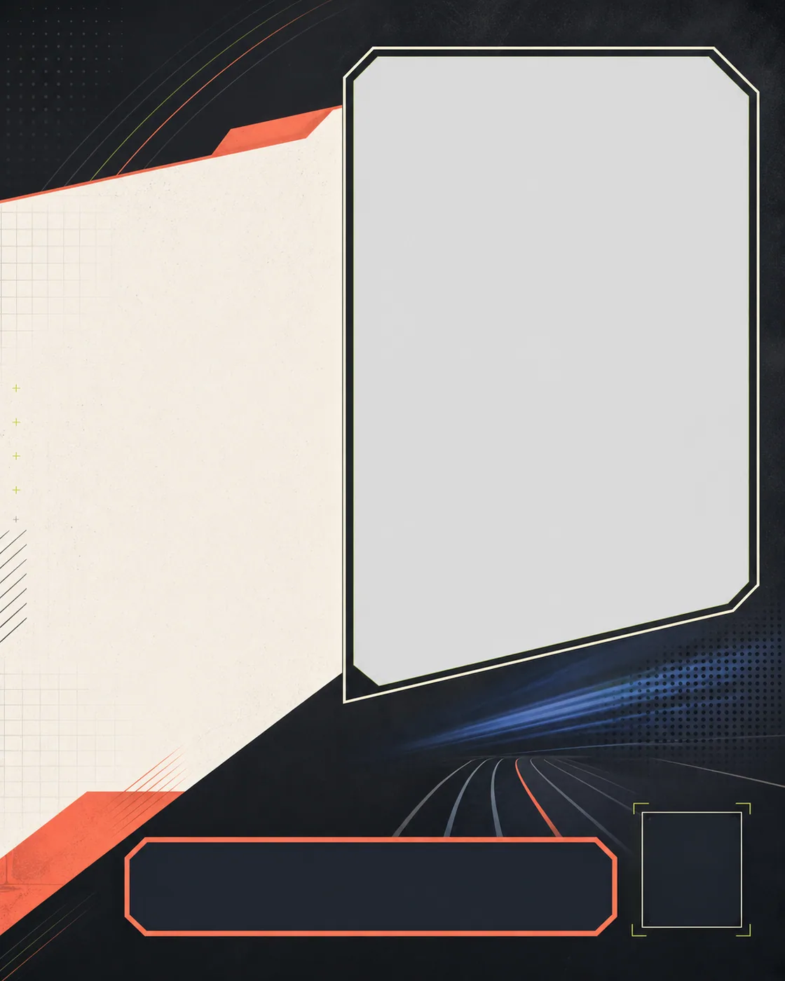 Blank fitness challenge signup DIY template with empty photo, copy, CTA, and logo zones