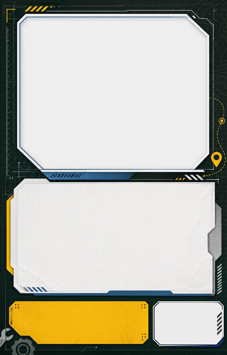 Blank local service estimate request DIY template with empty job photo, service copy, CTA, and detail zones