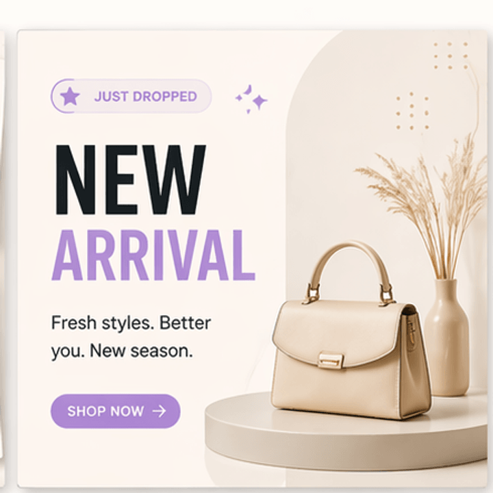Ecommerce new arrival promotional graphic